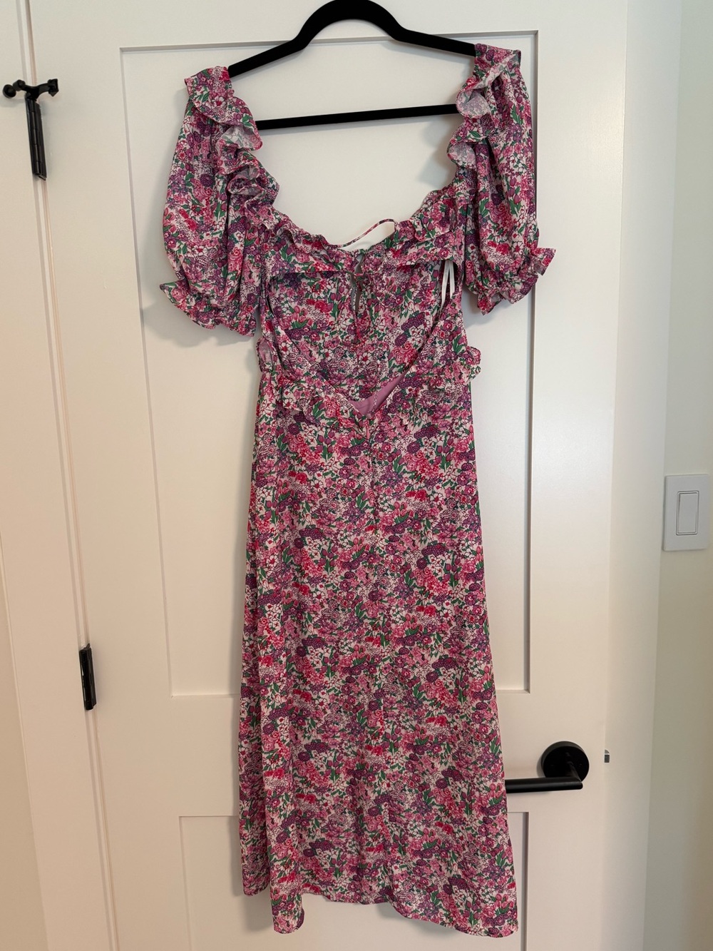 For Love & Lemons Katarina Midi Dress Pink Floral Size XS EUC - Picture 2 of 8